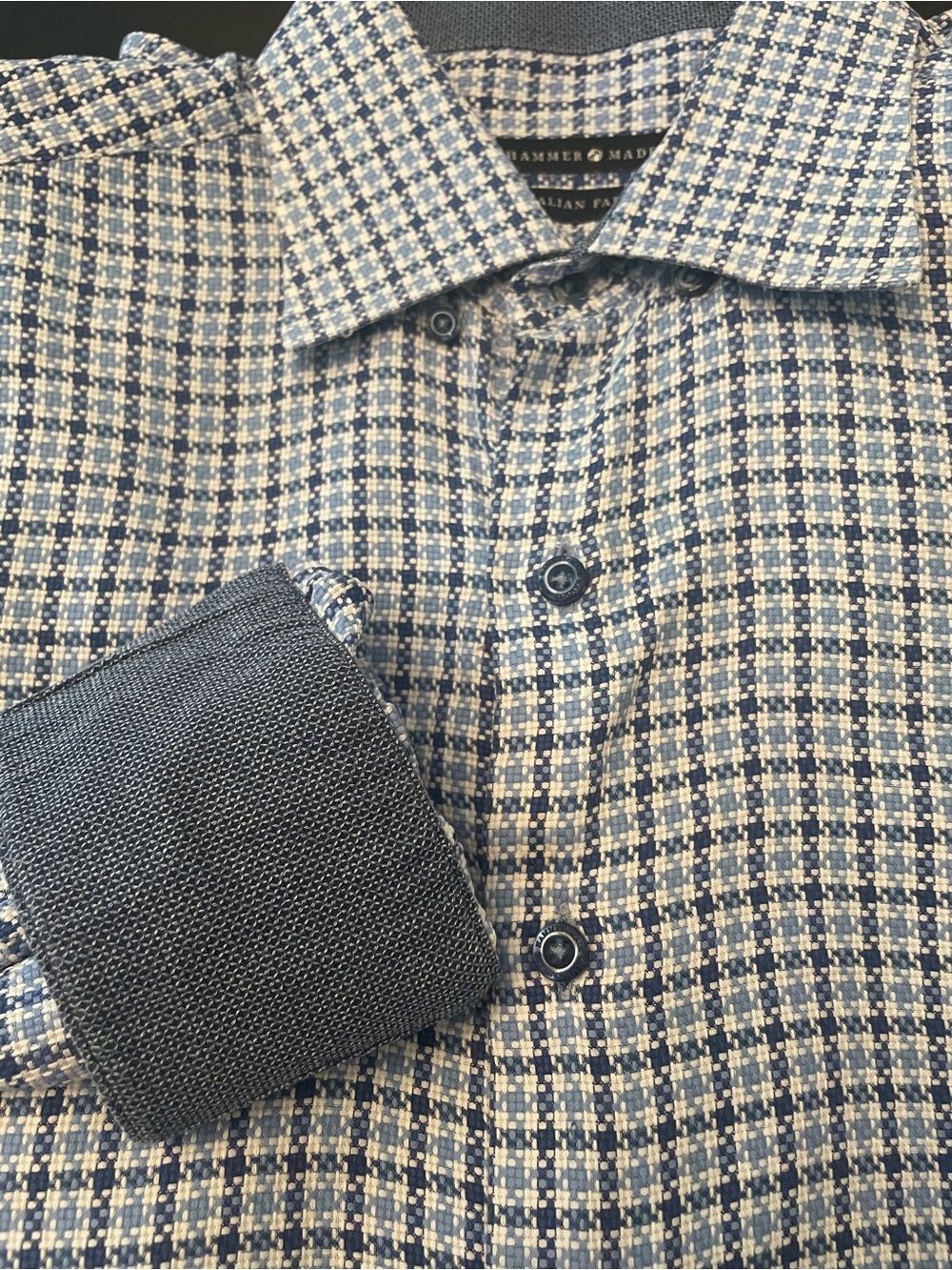 Hammer Made Limited Edition (45 of 100) Italian Fabric Houndstooth Sz 17(L-XL)